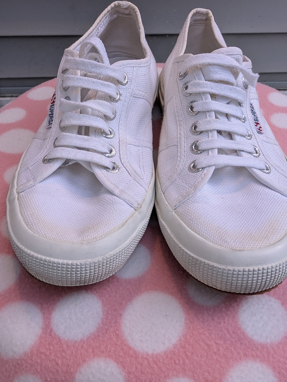 Superga Classic White Canvas Low-Top Sneakers